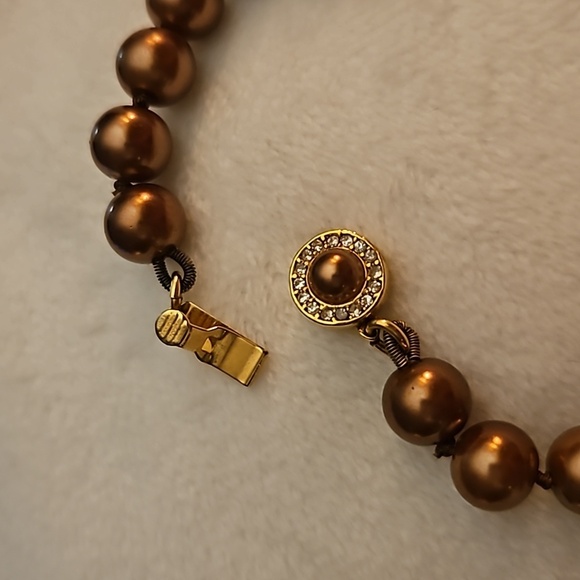 Vintage Genuine Copper Knot Beaded Box Clasp Necklace - Picture 7 of 10